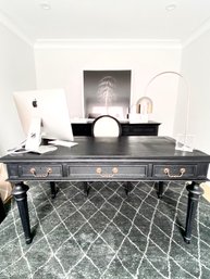 Restoration Hardware Classic Partners Desk & White Velvet Chair