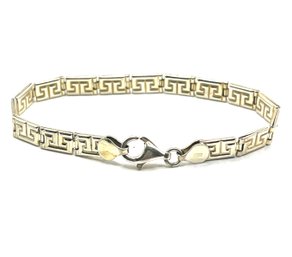 Italian Sterling Silver Greek Style Bracelet