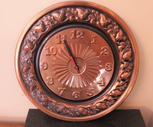 Bronze Colored Tin Clock