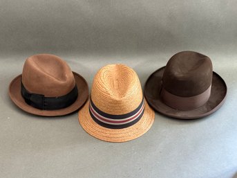 Three Vintage Men's Hats