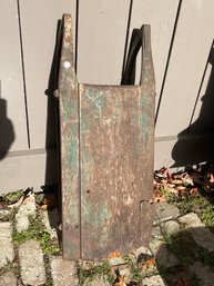 ANTIQUE SLED IN GREEN PAINT