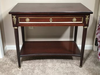 Wonderful Hand Made French Side Table By CLAUDE MOULIN - Made In France - Gilt Bronze Trim - Very Pretty !