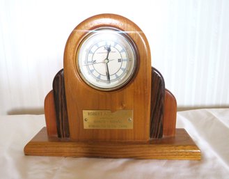 Art Deco Wood Clock Schlabaugh & Sons