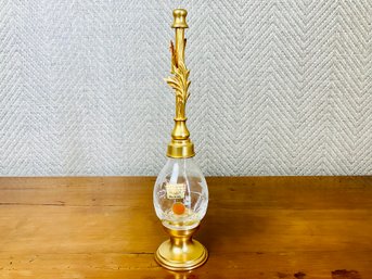 Italian Crystal & Gold Perfume Bottle