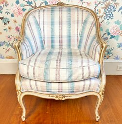 A Vintage Painted Wood Arm Chair By White Fine Furniture