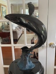 Large Bronze Sculpture Of Humpback Whale 'Arabesque' By Richard Stiers Retail $6,000