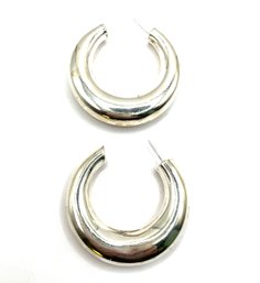 Amazing Large Sterling Silver Bubble Hoop Earrings