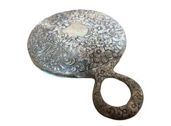 Victorian Sterling Silver Repousse Hand Mirror