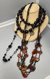 Three Bead Necklaces