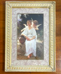 A Vintage Canvas Print After William Adolphe Bouguereau, Whisperings Of Love