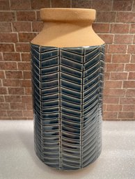 Terre Cotta Rough & Glazed Vase
