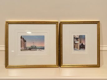 Pair Of Signed Prints By Jean Cencig