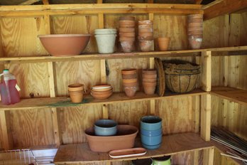 Shelf Of Pots And Planters