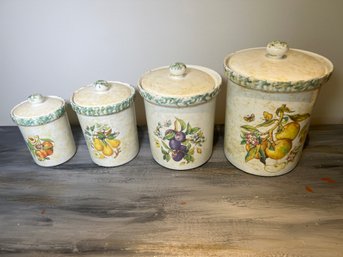 Vintage Made In Italy For Himark Set Of Cannisters