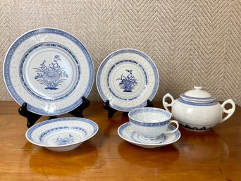 Partial Set Of Tienshan Rice Flower Tableware