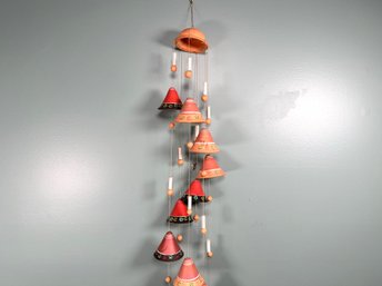 A Terrific Windchime In Terracotta, Handcrafted