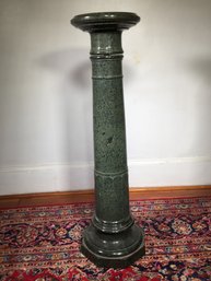 Gorgeous Antique / Vintage Green Marble Pedestal - Very Nice Piece - Use For Plants Or Sculptures Or ?