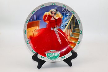 Happy Holidays Barbie 1988 Limited Edition Collector's Plate W/ COA #14974