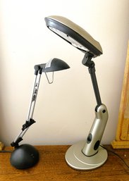 Pair Of Articulating Arm Desk/ Table Lamps- Power Tested