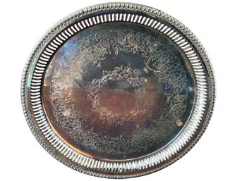 Webster Wilcox Round Silver Plate Tray