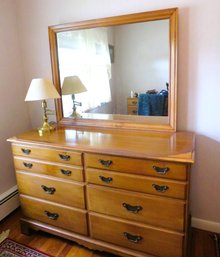 Solid Maple Dresser With Mirror