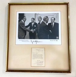 Framed Presidential Thank You From The Office Of Lyndon B. Johnson, Signed