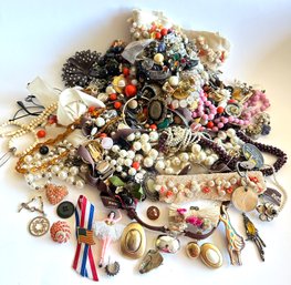 Jewelry Remnants: Loose Beads, Broken Necklaces, Single Earrings & More For Crafting Projects