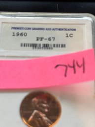 Lincoln Memorial Reverse 1960 1 C  PF 67 - Premier Coin Grading