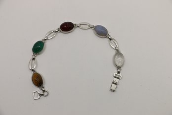 Sterling Silver Scarab Bracelet