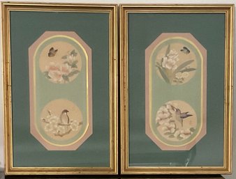 PR. W.L. Landaus Bird Prints, Gold Gilded Frames.