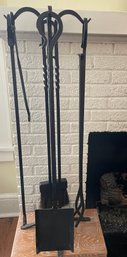 Extra Tall Cast Iron Fireplace Tools