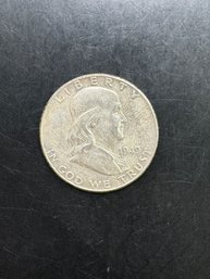 1949 Benjamin Franklin Silver Half Dollar