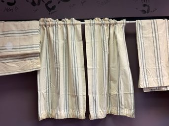 Assorted Drapery Panels In French Ticking Farmhouse Stripe From Country Curtains