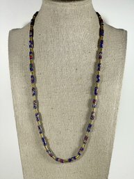 Antique Gilt Silver Chinese Cloisonne Necklace