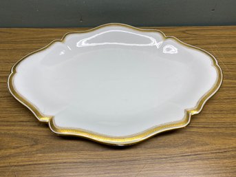 Exquisite Wm. Guerin Co. Limoges France. Pikin & Brooks Huge Platter With Gold Edge. In Beautiful Condition.
