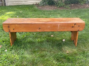 Vintage Wooden Cobbler's Bench - Sturdy! Awesome Piece