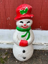 Vintage Union Products Snowman 23' Blow Mold Christmas Lawn Decoration