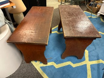 Two Wood Benches