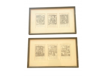 Pair Of 1700's Etchings, (L)