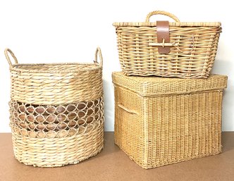 Trio Of Three Large Baskets