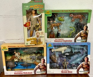 NEW Steve Irwin Action Figure & 3 Moveable Action Playsets ~