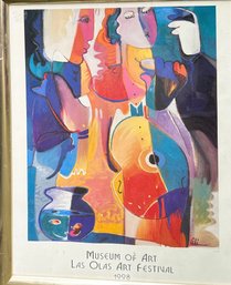 Vibrant Museum Of Art Print By Ali Golkar Of The Las Olas Art Festival 1998