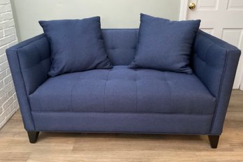 Blue Jonathan Lewis Tufted Loveseat