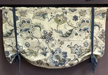 Four Gorgeous Butterfly Valances In Blue Jacobean Linen From Country Curtains