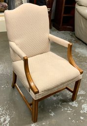 Chippendale Style Custom Upholstered Library Armchair