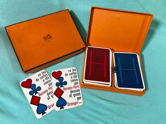 Vintage Hermes Playing Cards Draeger Freres 2 Deck Of Game Cards