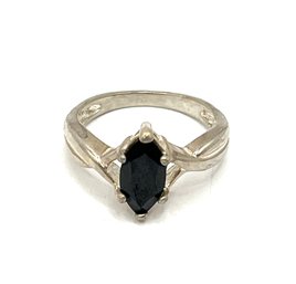 Vintage AVON Sterling Silver Onyx Color Ring, Size 5