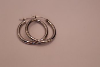 925 Sterling Hoop Pierced Earrings