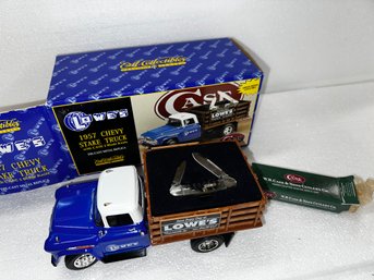 NEW Lowes ERTL 1957 Chevy State Truck With Collectible CASE Pocket Knife