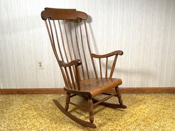 A Quality Vintage Rocking Chair By S. Bent Bros., Gardner, MA